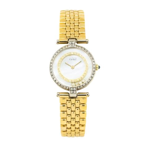 cartier diamond watch women's|Cartier floating diamond watch.